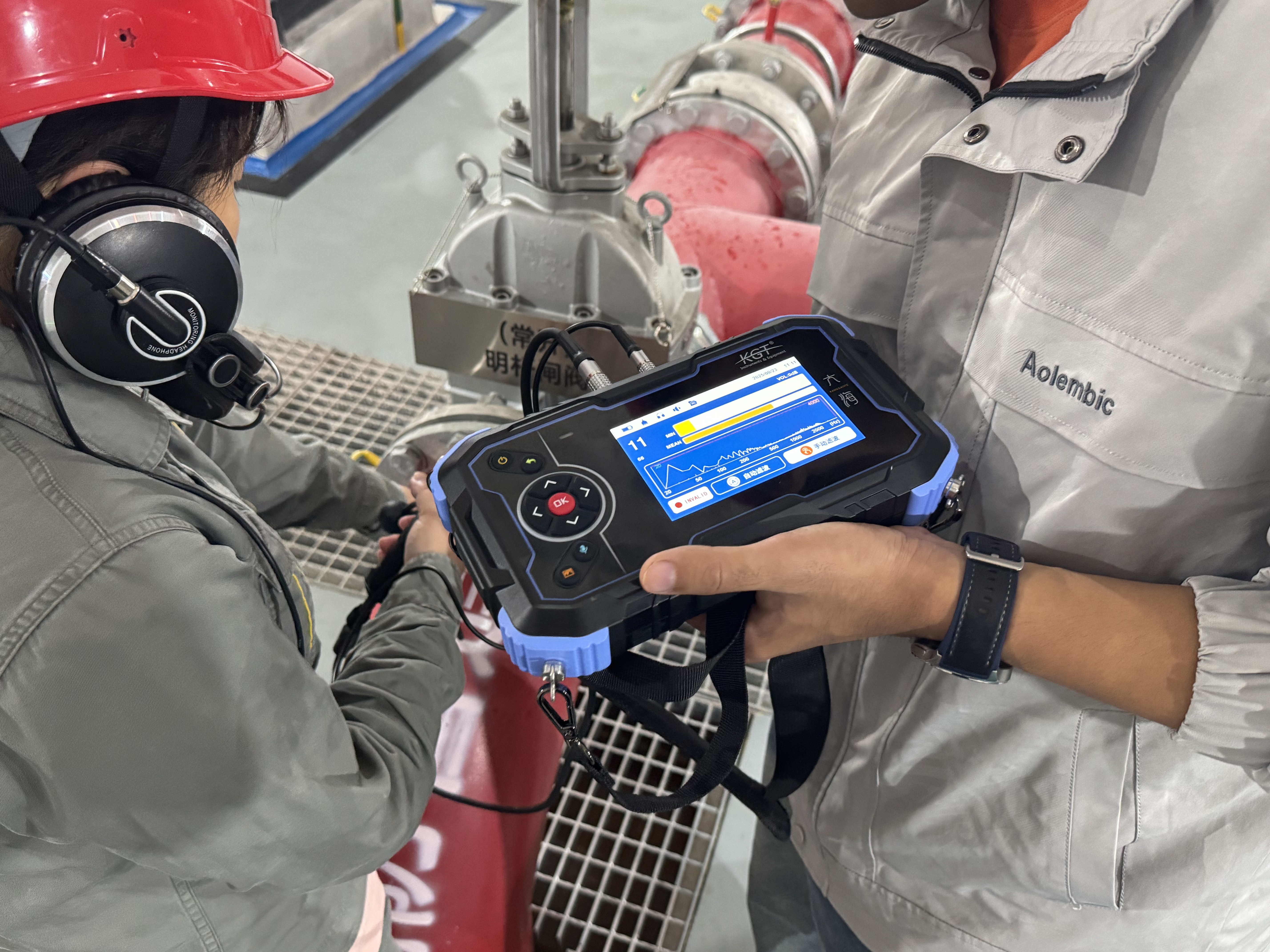 聽漏儀測(cè)試現(xiàn)場(chǎng)